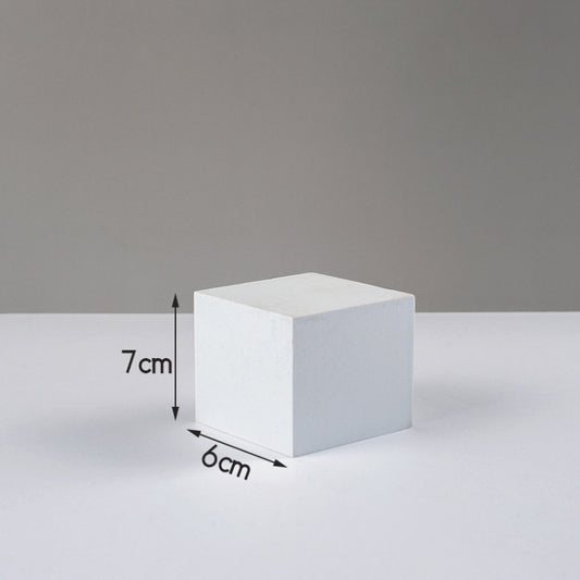 7 x 7 x 6cm Cuboid Geometric Cube Solid Color Photography Photo Background Table Shooting Foam Props(White) by buy2fix