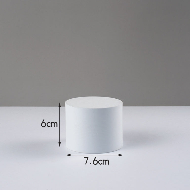 7.6 x 6cm Cylinder Geometric Cube Solid Color Photography Photo Background Table Shooting Foam Props(White) - Geometric Props by buy2fix | Online Shopping UK | buy2fix