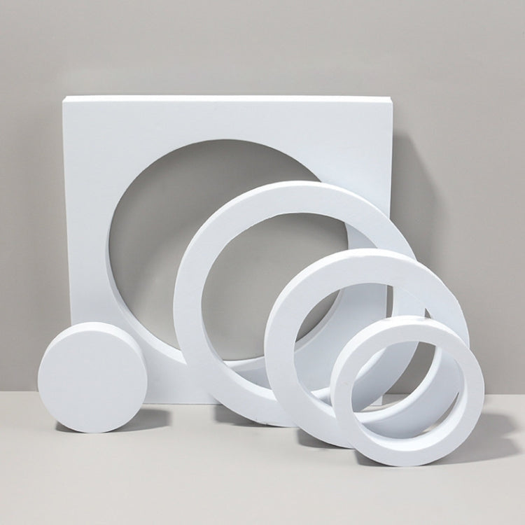 Round Combo Kits Geometric Cube Solid Color Photography Photo Background Table Shooting Foam Props(White) - Geometric Props by buy2fix | Online Shopping UK | buy2fix