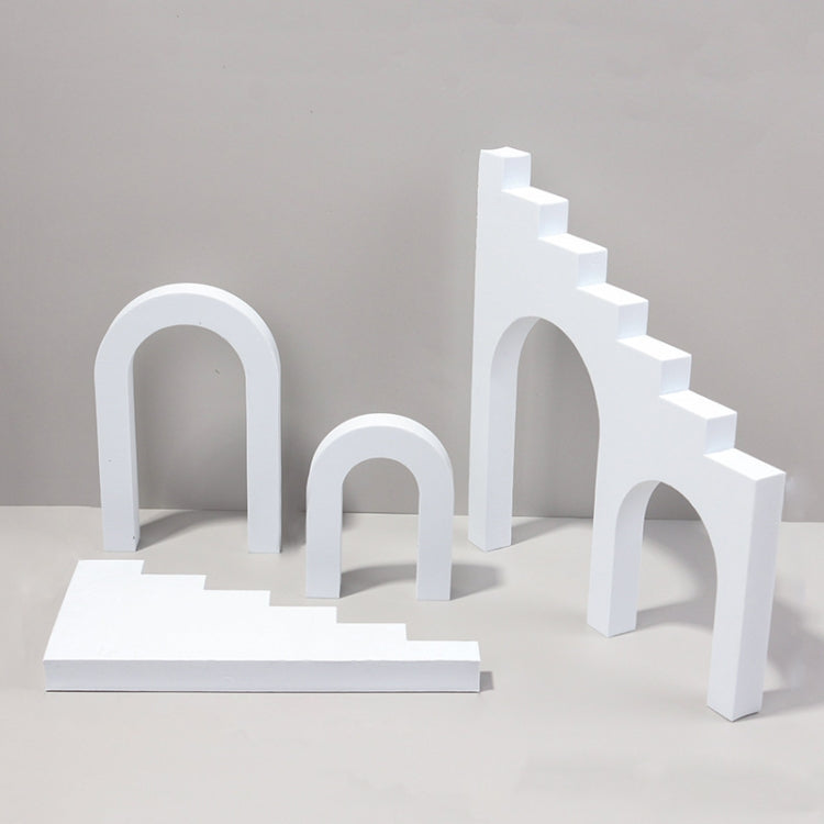 Ladder Combo Kits Geometric Cube Solid Color Photography Photo Background Table Shooting Foam Props(White) - Geometric Props by buy2fix | Online Shopping UK | buy2fix