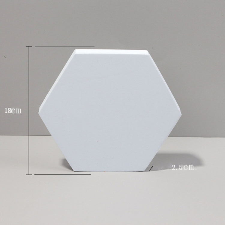 18 x 2cm Hexagon Geometric Cube Solid Color Photography Photo Background Table Shooting Foam Props(White) - Geometric Props by buy2fix | Online Shopping UK | buy2fix