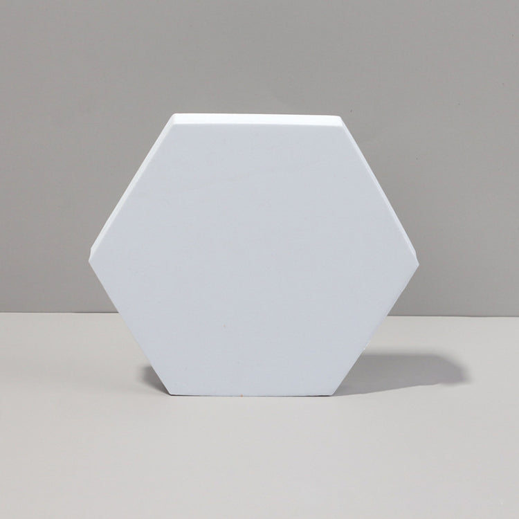 18 x 2cm Hexagon Geometric Cube Solid Color Photography Photo Background Table Shooting Foam Props(White) - Geometric Props by buy2fix | Online Shopping UK | buy2fix