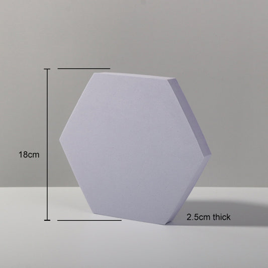 18 x 2cm Hexagon Geometric Cube Solid Color Photography Photo Background Table Shooting Foam Props (Purple) by buy2fix
