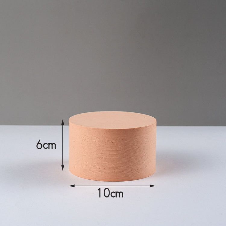 10 x 6cm Cylinder Geometric Cube Solid Color Photography Photo Background Table Shooting Foam Props(Flesh Color) - Geometric Props by buy2fix | Online Shopping UK | buy2fix