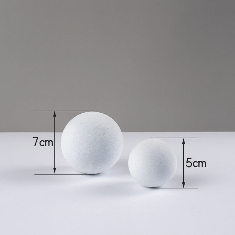 7cm Round Ball + 5cm Round Ball Geometric Cube Solid Color Photography Photo Background Table Shooting Foam Props(White) - Geometric Props by buy2fix | Online Shopping UK | buy2fix