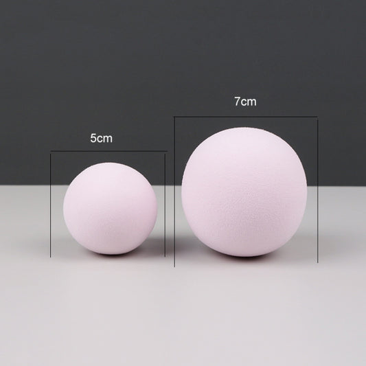 7cm Round Ball + 5cm Round Ball Geometric Cube Solid Color Photography Photo Background Table Shooting Foam Props (Pink) by buy2fix