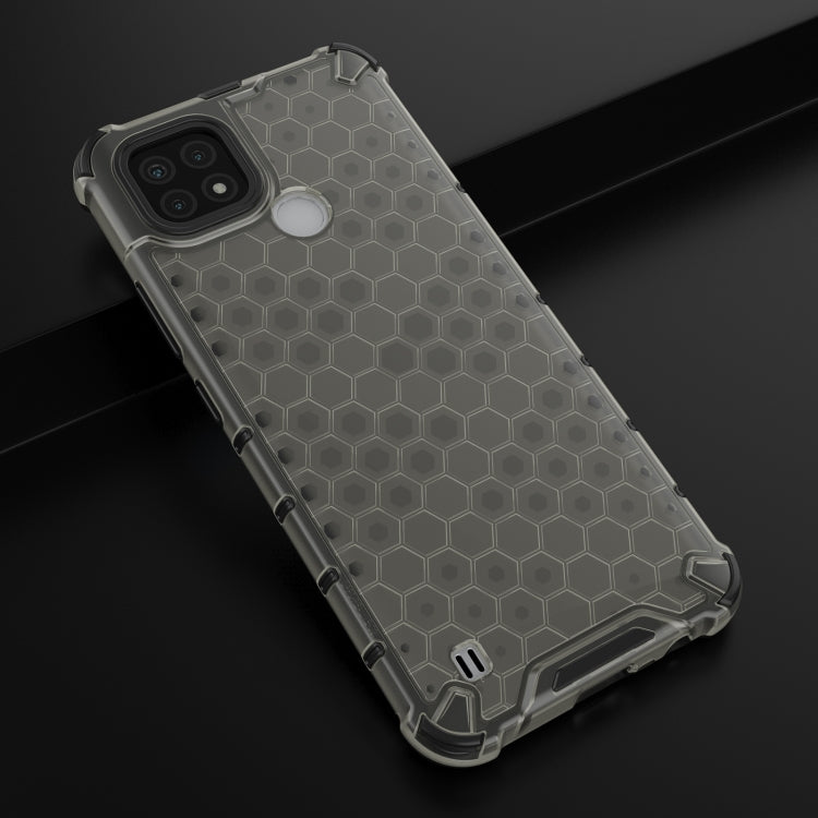 For OPPO Realme C21 Shockproof Honeycomb PC + TPU Case(Black) - Realme Cases by buy2fix | Online Shopping UK | buy2fix