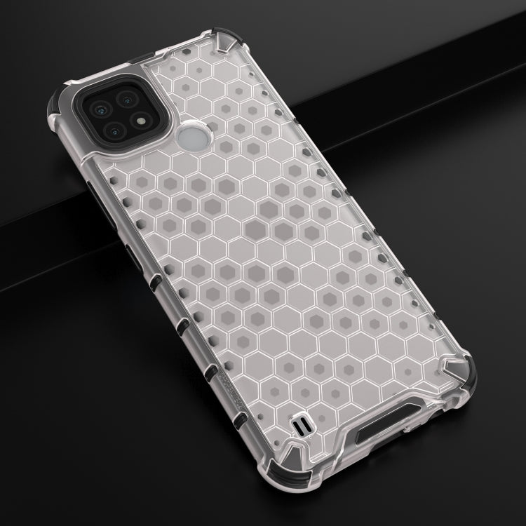 For OPPO Realme C21 Shockproof Honeycomb PC + TPU Case(White) - Realme Cases by buy2fix | Online Shopping UK | buy2fix