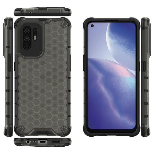 For OPPO Reno5 Z 5G Shockproof Honeycomb PC + TPU Case(Black) by buy2fix