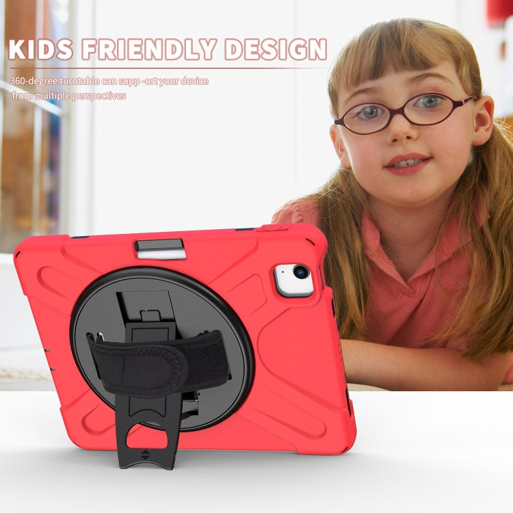 Shockproof Colorful Silicone + PC Protective Case with Holder & Shoulder Strap & Hand Strap For iPad Pro 11 2022 / 2021 / 2020 / 2018 / Air 4 2020 (Red) - iPad Air (2022) / (2020) 10.9 Cases by buy2fix | Online Shopping UK | buy2fix