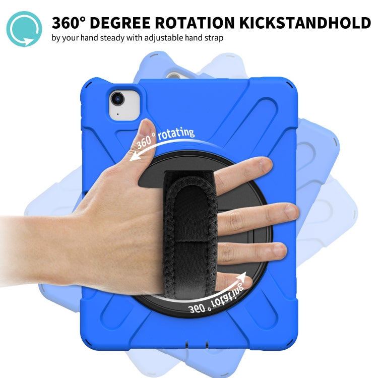 Shockproof Colorful Silicone + PC Protective Case with Holder & Shoulder Strap & Hand Strap For iPad Pro 11 2022 / 2021 / 2020 / 2018 / Air 4 2020 (Blue) - iPad Air (2022) / (2020) 10.9 Cases by buy2fix | Online Shopping UK | buy2fix