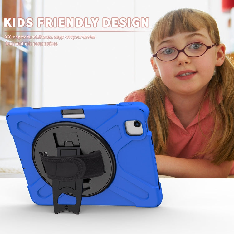 Shockproof Colorful Silicone + PC Protective Case with Holder & Shoulder Strap & Hand Strap For iPad Pro 11 2022 / 2021 / 2020 / 2018 / Air 4 2020 (Blue) - iPad Air (2022) / (2020) 10.9 Cases by buy2fix | Online Shopping UK | buy2fix