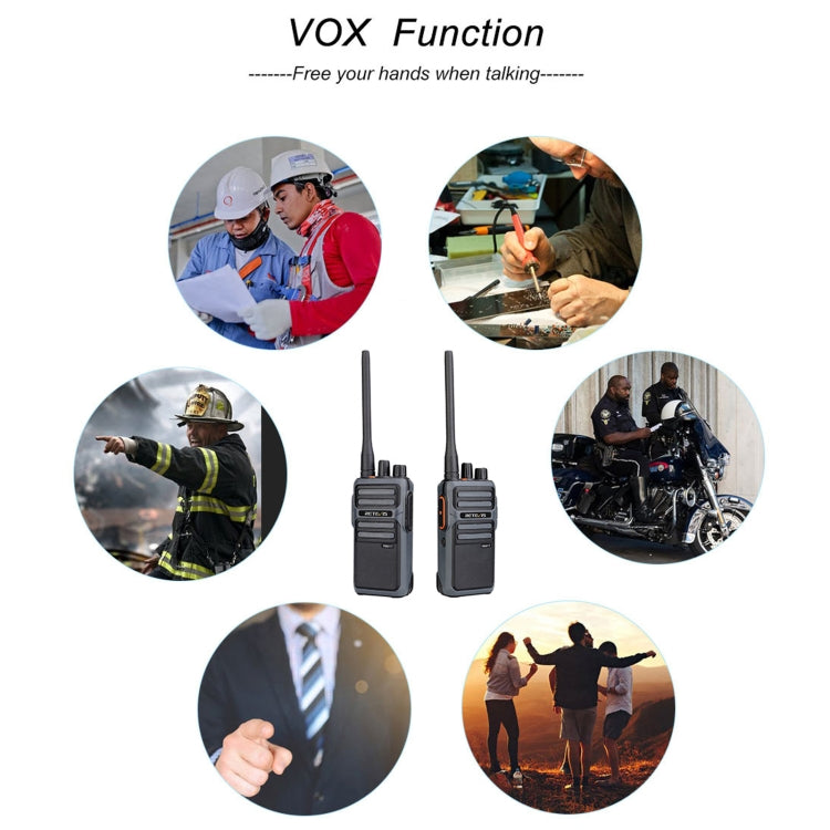 1 Pair RETEVIS RB617 PMR446 16CHS License-free Two Way Radio Handheld Walkie Talkie, EU Plug(Black) - Handheld Walkie Talkie by RETEVIS | Online Shopping UK | buy2fix