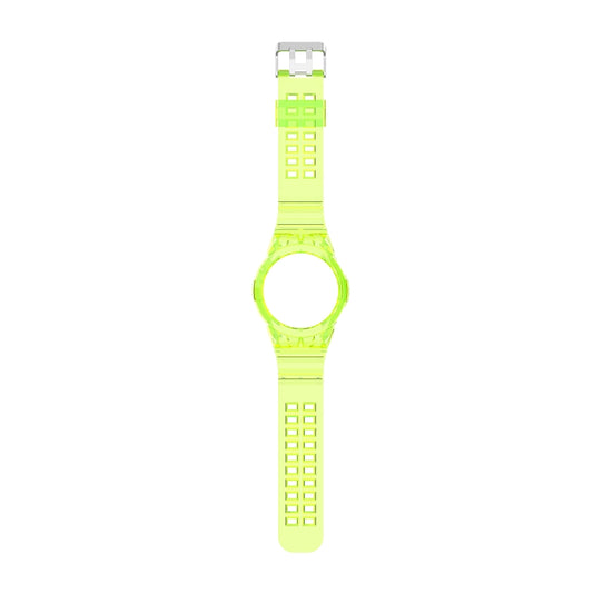 For Huawei Watch GT 2 46mm Silicone Integrated Translucent Watch Band (Lime Green) by buy2fix