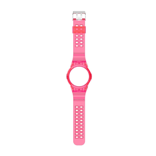For Huawei Watch GT 2 46mm Silicone Integrated Translucent Watch Band (Rose Red) by buy2fix