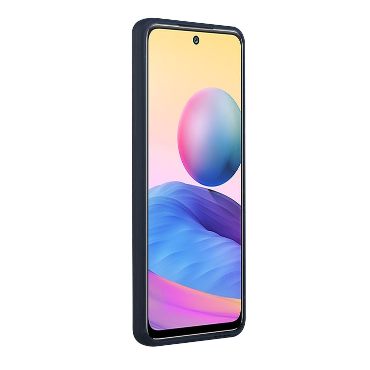 For Xiaomi Redmi Note 10 5G Card Slot Design Shockproof TPU Protective Case(Dark Blue) - Xiaomi Cases by buy2fix | Online Shopping UK | buy2fix