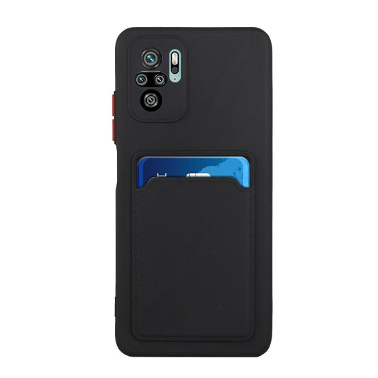 For Xiaomi Redmi Note 10 5G Card Slot Design Shockproof TPU Protective Case(Black) by buy2fix