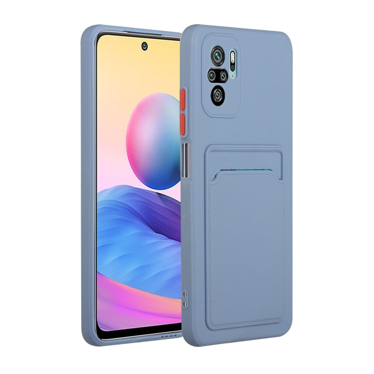 For Xiaomi Redmi Note 10 Pro Card Slot Design Shockproof TPU Protective Case(Gray) - Xiaomi Cases by buy2fix | Online Shopping UK | buy2fix