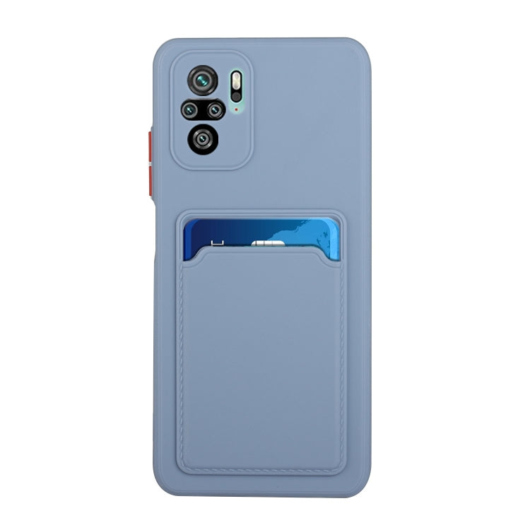 For Xiaomi Redmi Note 10 Pro Card Slot Design Shockproof TPU Protective Case(Gray) - Xiaomi Cases by buy2fix | Online Shopping UK | buy2fix