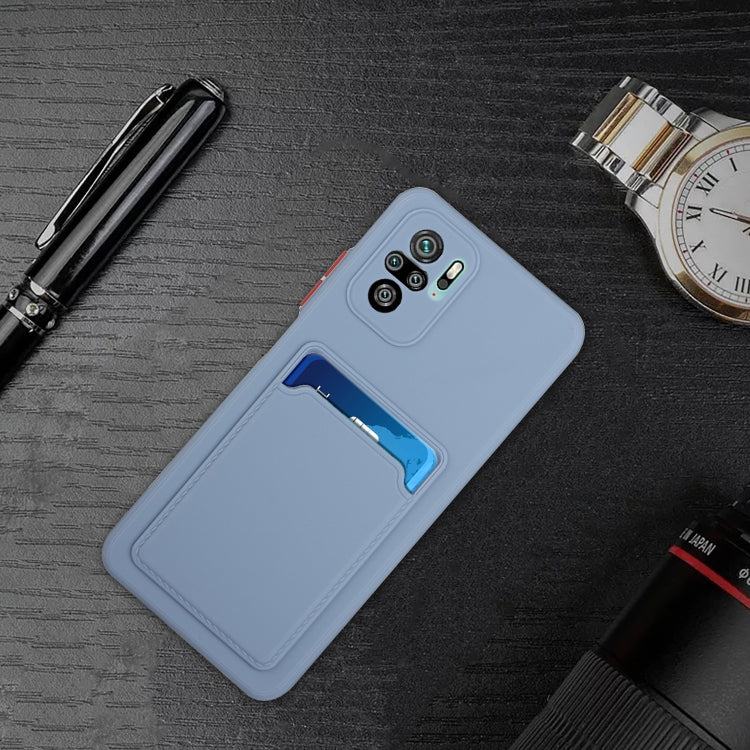 For Xiaomi Redmi Note 10 Pro Card Slot Design Shockproof TPU Protective Case(Gray) - Xiaomi Cases by buy2fix | Online Shopping UK | buy2fix