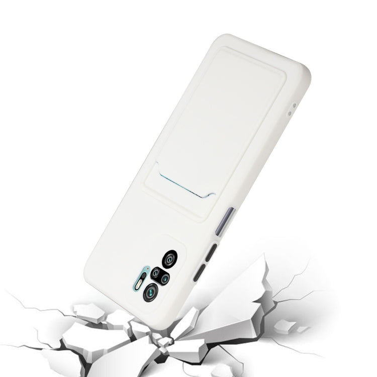 For Xiaomi Redmi Note 10 Pro Card Slot Design Shockproof TPU Protective Case(White) - Xiaomi Cases by buy2fix | Online Shopping UK | buy2fix