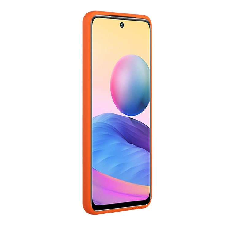 For Xiaomi Redmi Note 10 Pro Card Slot Design Shockproof TPU Protective Case(Orange) - Xiaomi Cases by buy2fix | Online Shopping UK | buy2fix