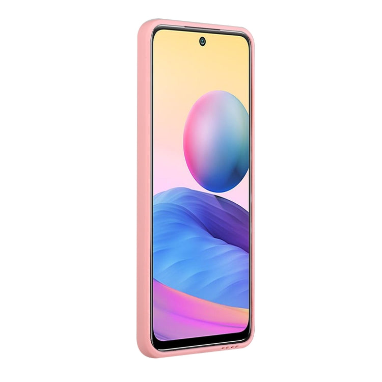 For Xiaomi Redmi Note 10 Pro Card Slot Design Shockproof TPU Protective Case(Pink) - Xiaomi Cases by buy2fix | Online Shopping UK | buy2fix