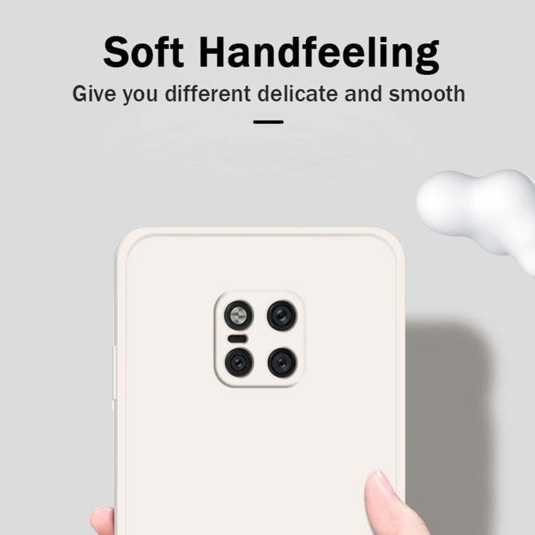 For Huawei Mate 20 Pro Solid Color Imitation Liquid Silicone Straight Edge Dropproof Full Coverage Protective Case(Black) - Huawei Cases by buy2fix | Online Shopping UK | buy2fix
