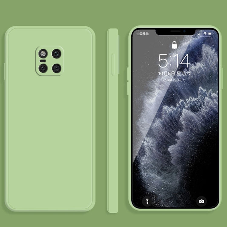 For Huawei Mate 20 Pro Solid Color Imitation Liquid Silicone Straight Edge Dropproof Full Coverage Protective Case(Matcha Green) - Huawei Cases by buy2fix | Online Shopping UK | buy2fix