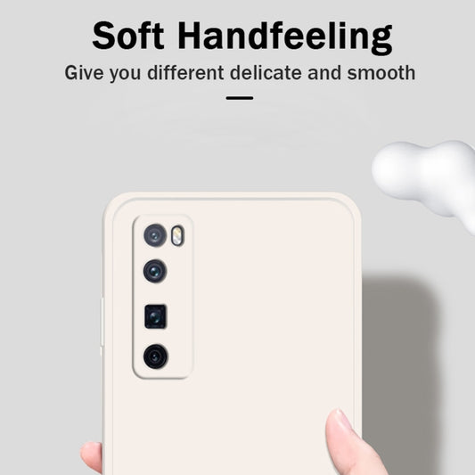 For Huawei nova 7 Pro 5G Solid Color Imitation Liquid Silicone Straight Edge Dropproof Full Coverage Protective Case(Matcha Green) by buy2fix