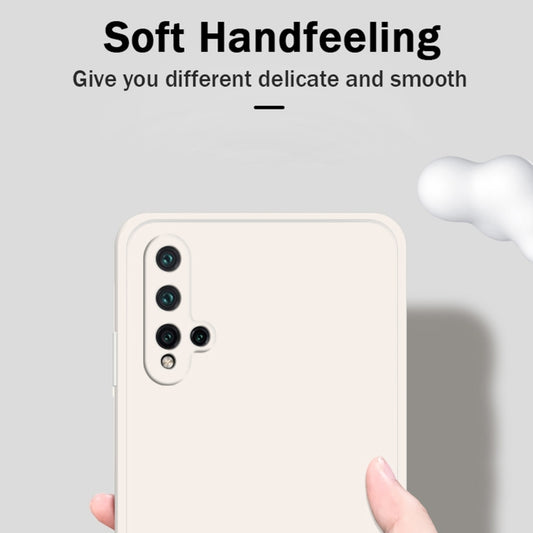 For Huawei nova 5 Pro Solid Color Imitation Liquid Silicone Straight Edge Dropproof Full Coverage Protective Case(Red) by buy2fix