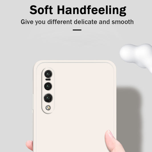 For Huawei P20 Pro Solid Color Imitation Liquid Silicone Straight Edge Dropproof Full Coverage Protective Case(Dark Green) by buy2fix