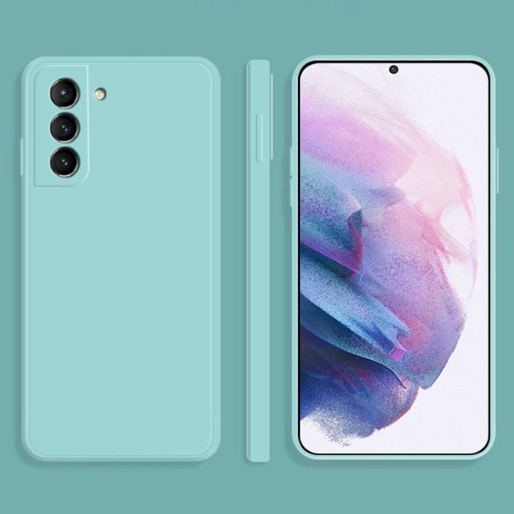 For Samsung Galaxy S21+ 5G Solid Color Imitation Liquid Silicone Straight Edge Dropproof Full Coverage Protective Case(Sky Blue) - Galaxy S21+ 5G Cases by buy2fix | Online Shopping UK | buy2fix