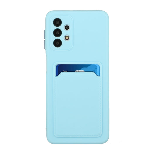 For Samsung Galaxy A52 5G / 4G Card Slot Design Shockproof TPU Protective Case(Sky Blue) by buy2fix