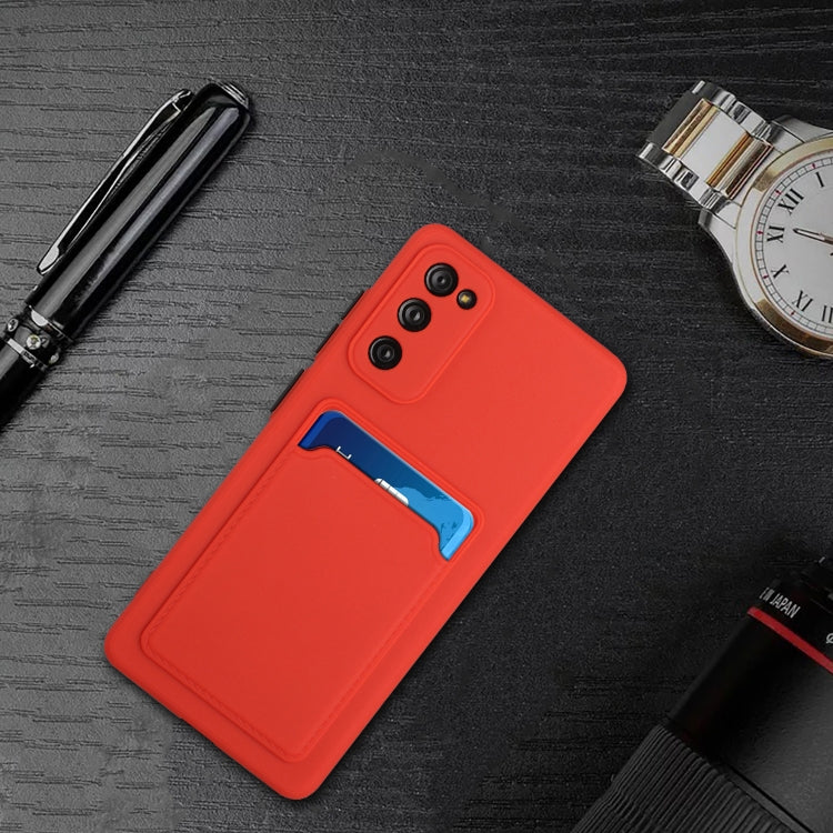For Samsung Galaxy S20 FE Card Slot Design Shockproof TPU Protective Case(Red) by buy2fix