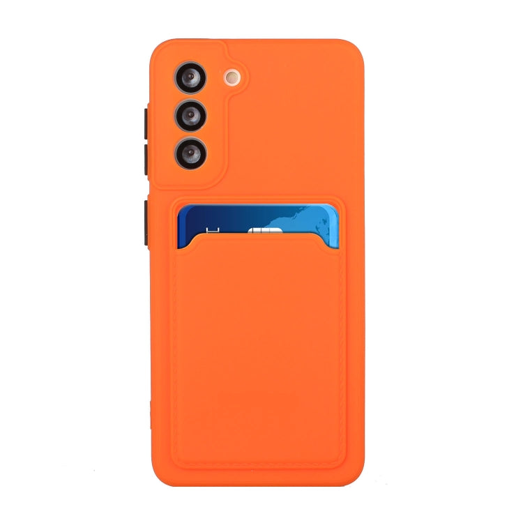 For Samsung Galaxy S21 5G Card Slot Design Shockproof TPU Protective Case(Orange) - Galaxy S21 5G Cases by buy2fix | Online Shopping UK | buy2fix