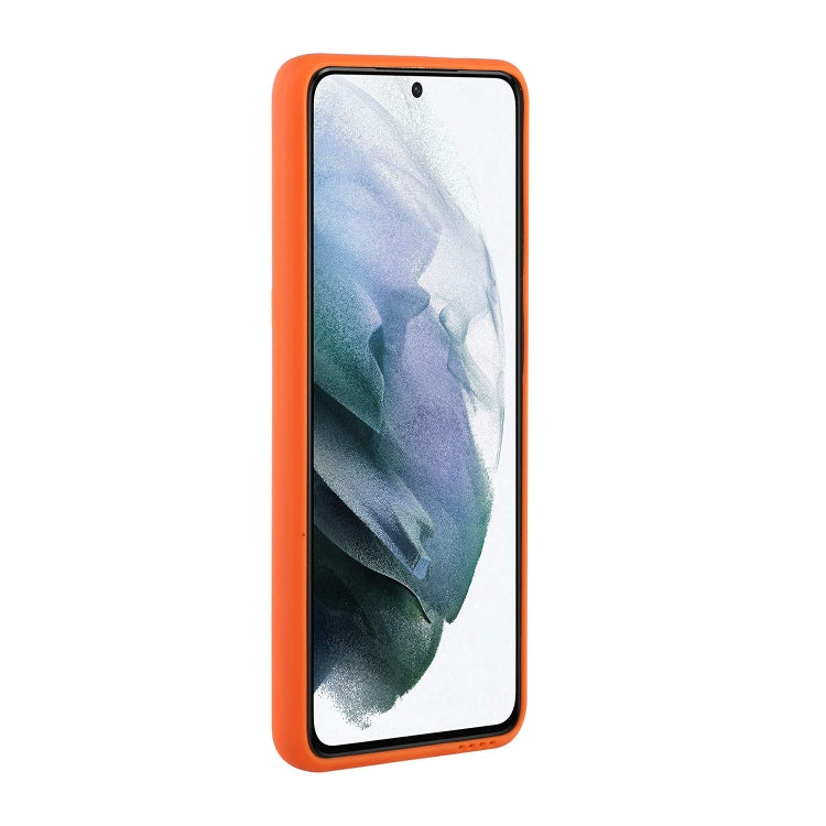 For Samsung Galaxy S21 5G Card Slot Design Shockproof TPU Protective Case(Orange) - Galaxy S21 5G Cases by buy2fix | Online Shopping UK | buy2fix