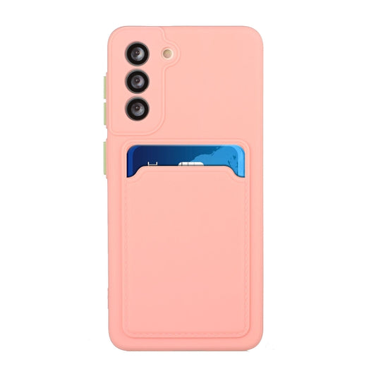 For Samsung Galaxy S21 5G Card Slot Design Shockproof TPU Protective Case(Pink) by buy2fix