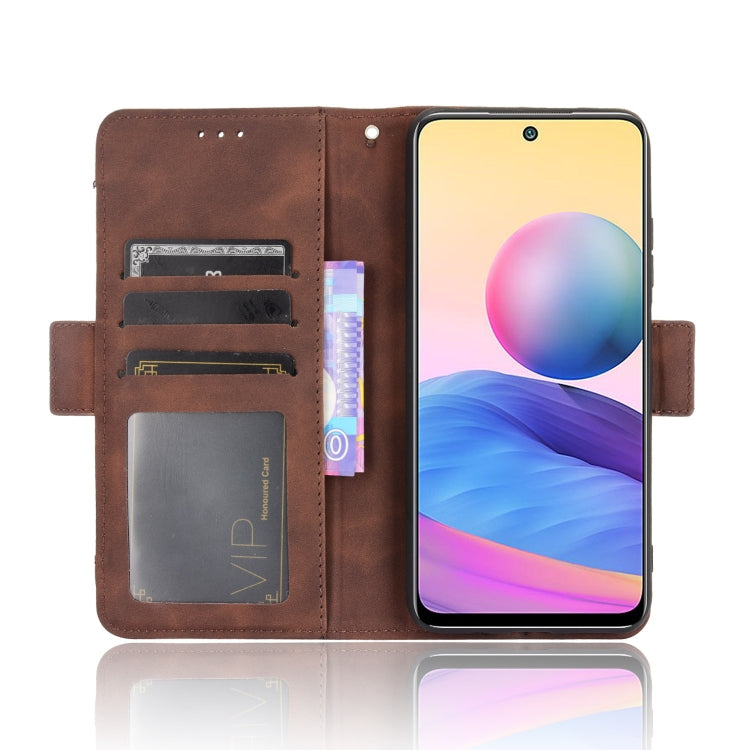 For Xiaomi Redmi Note 10 5G Skin Feel Calf Pattern Horizontal Flip Leather Case with Holder & Card Slots & Photo Frame(Brown) - Xiaomi Cases by buy2fix | Online Shopping UK | buy2fix