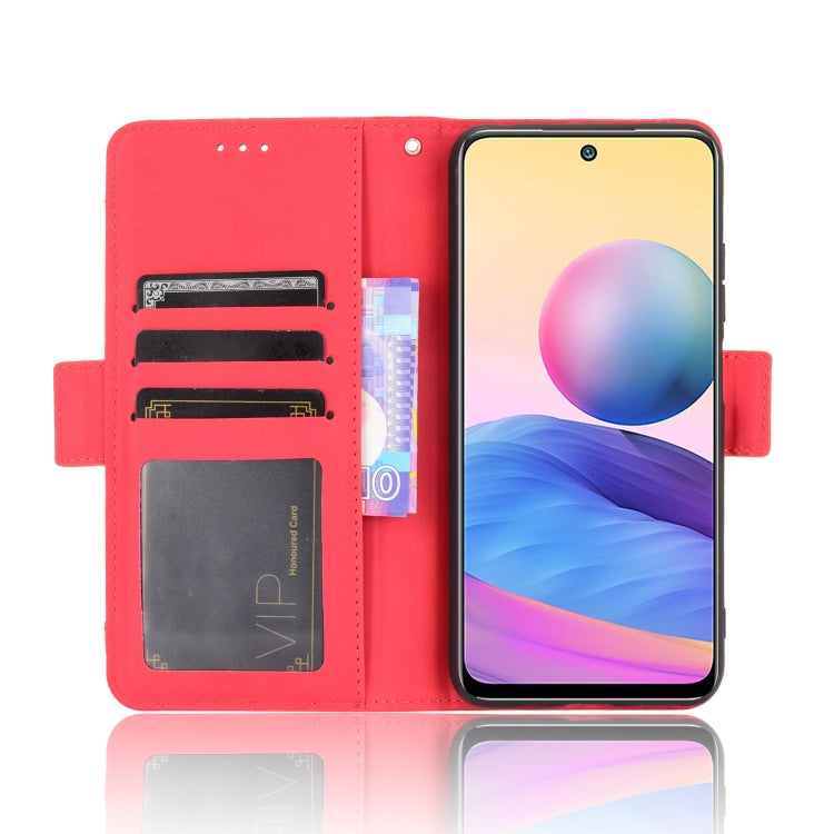 For Xiaomi Redmi Note 10 5G Skin Feel Calf Pattern Horizontal Flip Leather Case with Holder & Card Slots & Photo Frame(Red) - Xiaomi Cases by buy2fix | Online Shopping UK | buy2fix