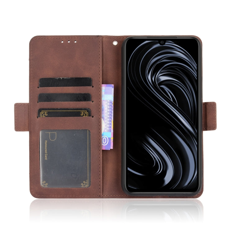 For Rakuten BIG S Skin Feel Calf Pattern Horizontal Flip Leather Case with Holder & Card Slots & Photo Frame(Brown) - More Brand by buy2fix | Online Shopping UK | buy2fix