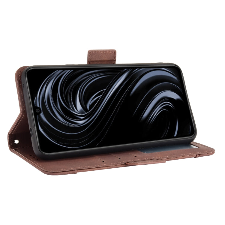 For Rakuten BIG S Skin Feel Calf Pattern Horizontal Flip Leather Case with Holder & Card Slots & Photo Frame(Brown) - More Brand by buy2fix | Online Shopping UK | buy2fix
