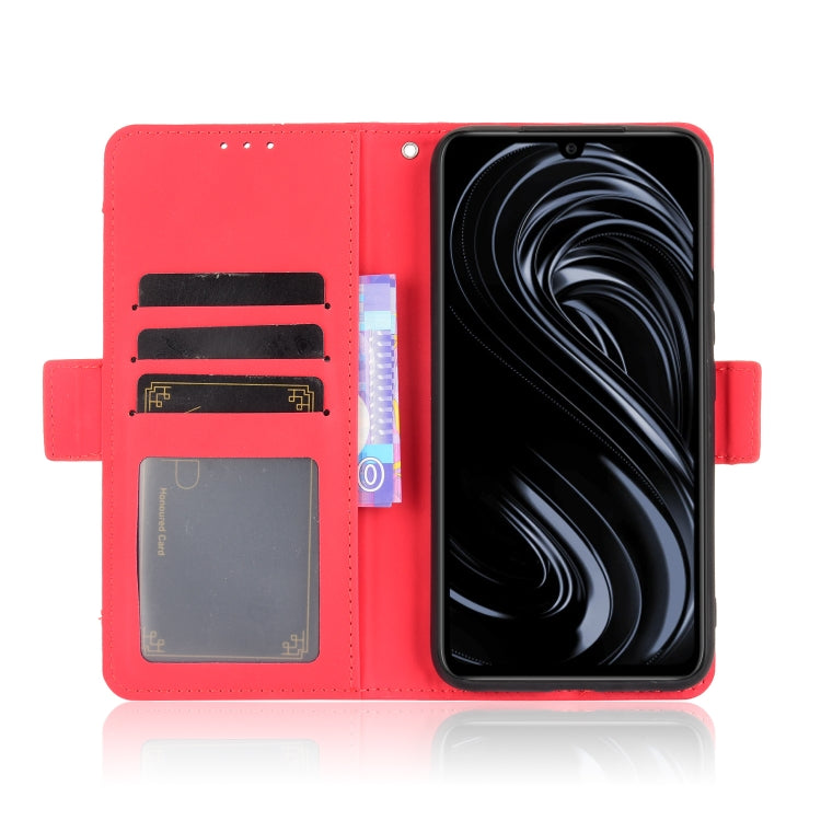 For Rakuten BIG S Skin Feel Calf Pattern Horizontal Flip Leather Case with Holder & Card Slots & Photo Frame(Red) - More Brand by buy2fix | Online Shopping UK | buy2fix