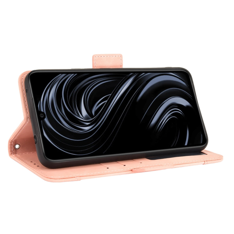 For Rakuten BIG S Skin Feel Calf Pattern Horizontal Flip Leather Case with Holder & Card Slots & Photo Frame(Pink) - More Brand by buy2fix | Online Shopping UK | buy2fix