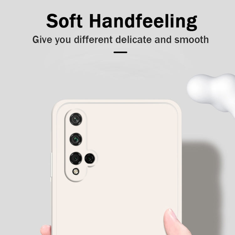 For Honor 20 Solid Color Imitation Liquid Silicone Straight Edge Dropproof Full Coverage Protective Case(Black) - Honor Cases by buy2fix | Online Shopping UK | buy2fix