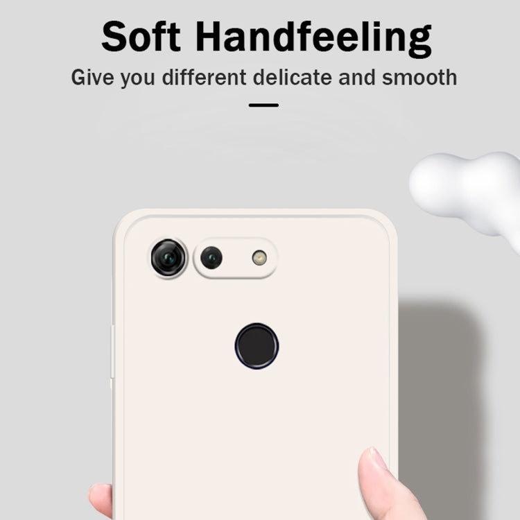 For Honor View 20 Solid Color Imitation Liquid Silicone Straight Edge Dropproof Full Coverage Protective Case(Blue) - Honor Cases by buy2fix | Online Shopping UK | buy2fix