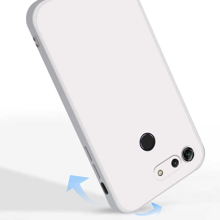 For Honor View 20 Solid Color Imitation Liquid Silicone Straight Edge Dropproof Full Coverage Protective Case(Blue) - Honor Cases by buy2fix | Online Shopping UK | buy2fix