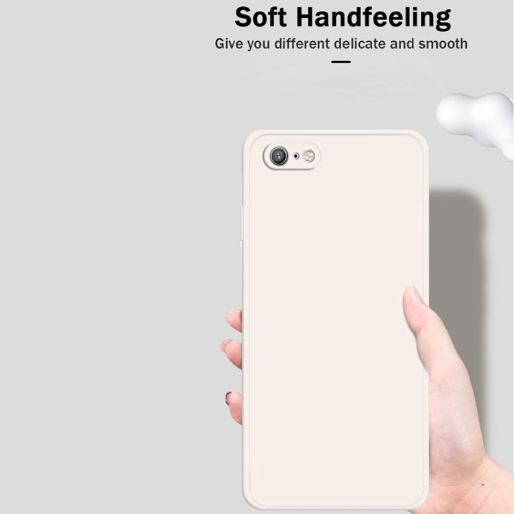 Solid Color Imitation Liquid Silicone Straight Edge Dropproof Full Coverage Protective Case For iPhone 6s / 6(White) - More iPhone Cases by buy2fix | Online Shopping UK | buy2fix