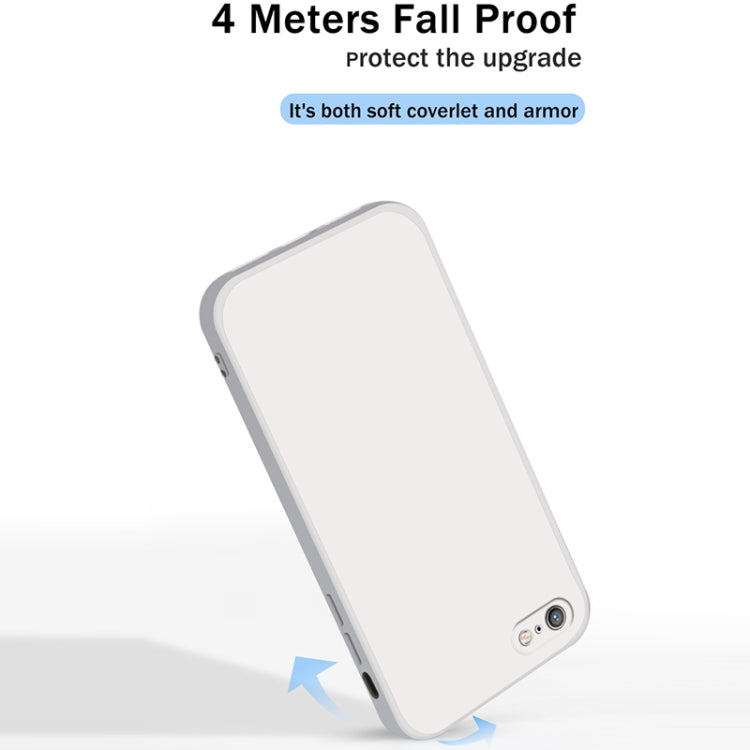 Solid Color Imitation Liquid Silicone Straight Edge Dropproof Full Coverage Protective Case For iPhone 6s / 6(Blue) - More iPhone Cases by buy2fix | Online Shopping UK | buy2fix