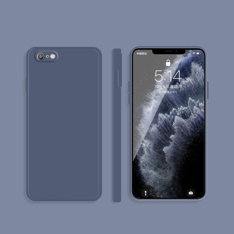 Solid Color Imitation Liquid Silicone Straight Edge Dropproof Full Coverage Protective Case For iPhone 6s / 6(Gray) - More iPhone Cases by buy2fix | Online Shopping UK | buy2fix